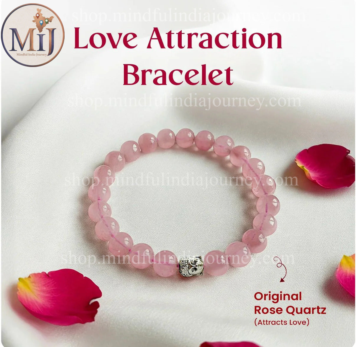 🌸 Natural Rose Quartz Bracelet